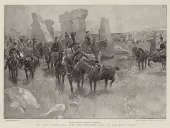 Die Armeemanöver, mit der Nordarmee auf Salisbury Plain